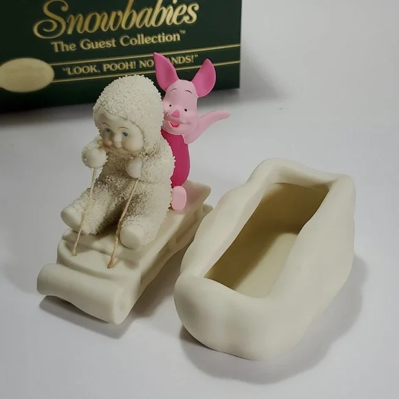 Snowbabies "Look, Pooh! No Hands!" Figurine - Picture 4 of 10